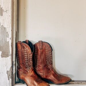 Vintage Leather Cowboy Boots